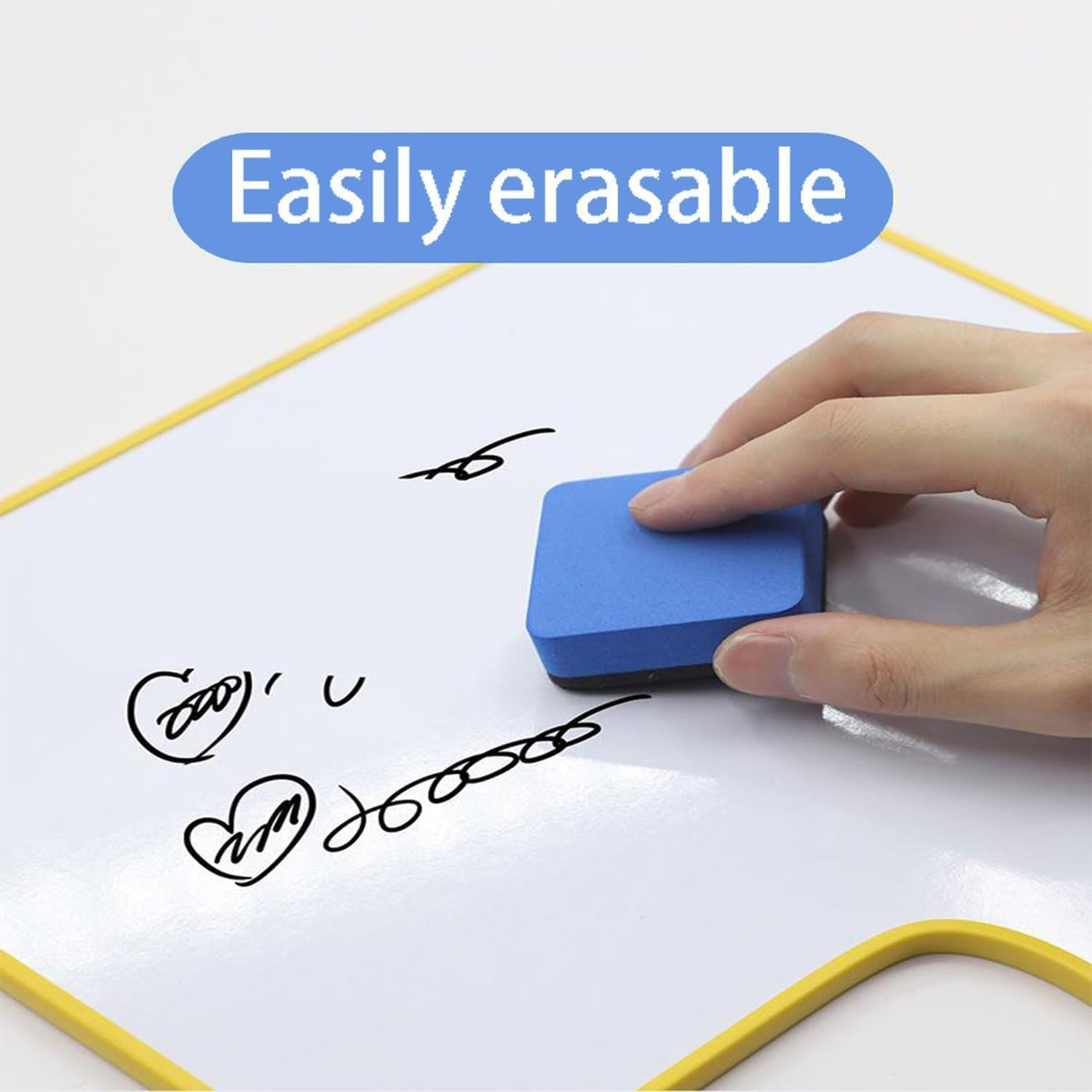 8 Pack Mini Dry Erase Erasers with 3 Pcs Magnetic Dry Erase Markers, Magnetic Whiteboard Dry Eraser Chalkboard Cleansers for Classroom, Home and Office (4-Color, 2 X 2 Inch) image number 5