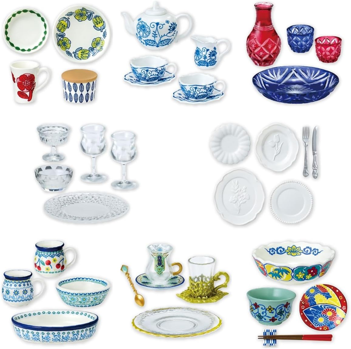 Rement Petit Sample Series Agogare Tableware Collection Box Product, 8 Types, 8 Pieces, Approx. H 3.5 X W 2.8 X D 1.6 Inches (90 X 70 X 40 Mm) image number 1