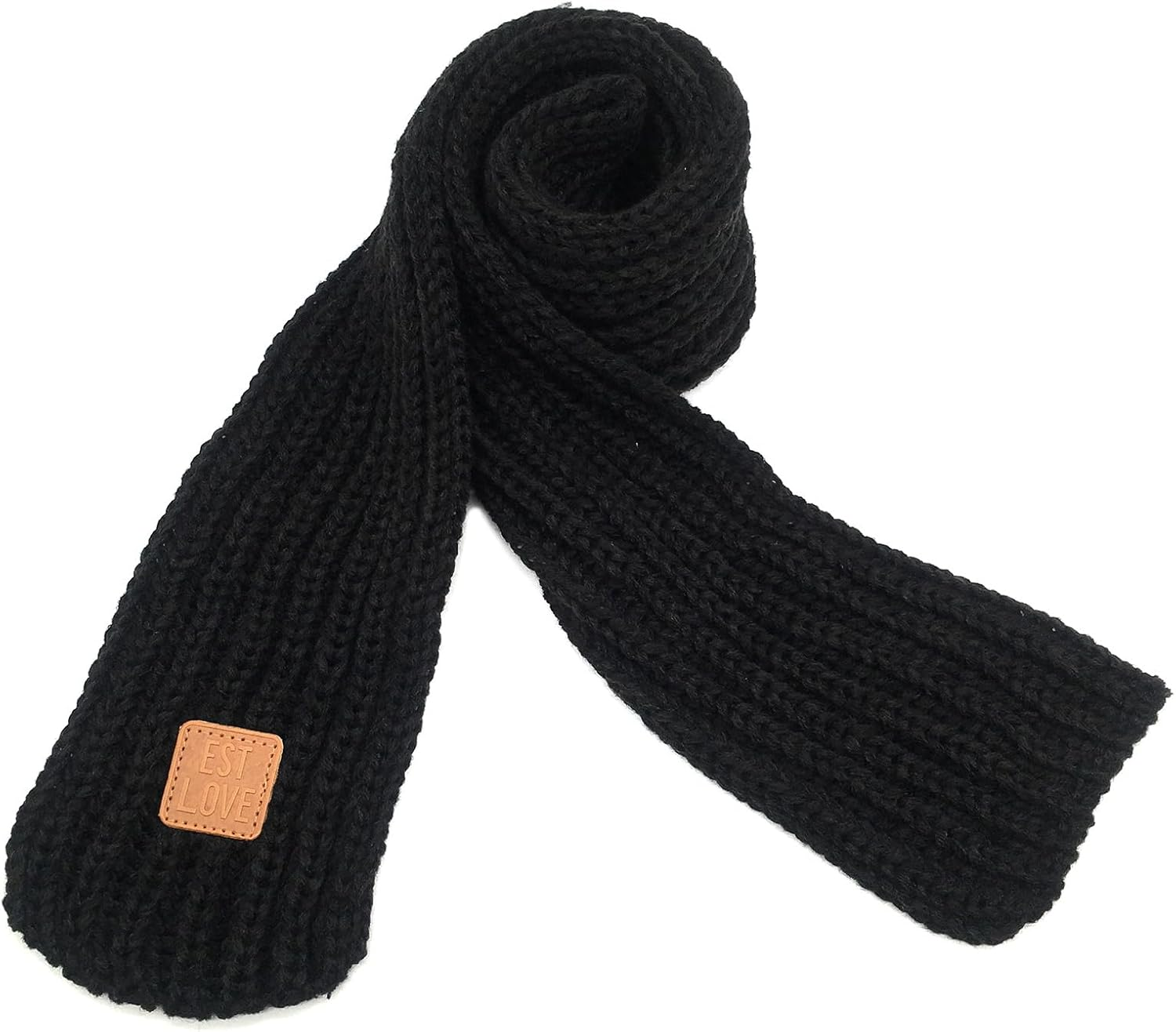 Kids Knit Scarf Winter Fashion Solid Color Toddler Baby Scarves Wrap Neck Warmer