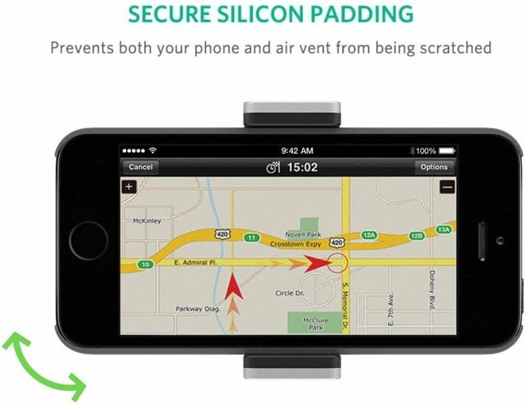 Universal Car Air Vent Mount Holder Cradle Stand Bracket for Mobile Cell Phone, for Mobile Phones 4.0-6.0 Inches, Ideal for GPS and Hands-Free Use image number 1