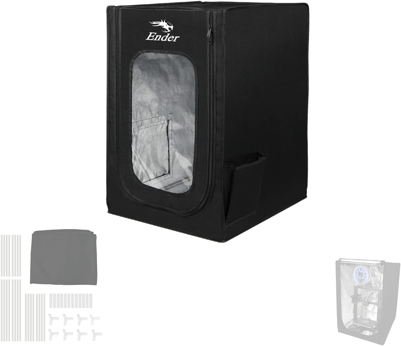 Creality Upgraded Ender 3 Fireproof and Dustproof 3D Printer Enclosure for Ender-2/2Pro/Cp-01/Ender-3/3S/3Pro/Ender-3 V2/Ender-3 Neo/Ender-3 V2 Neo, Constant Temperature Protective Cover Room