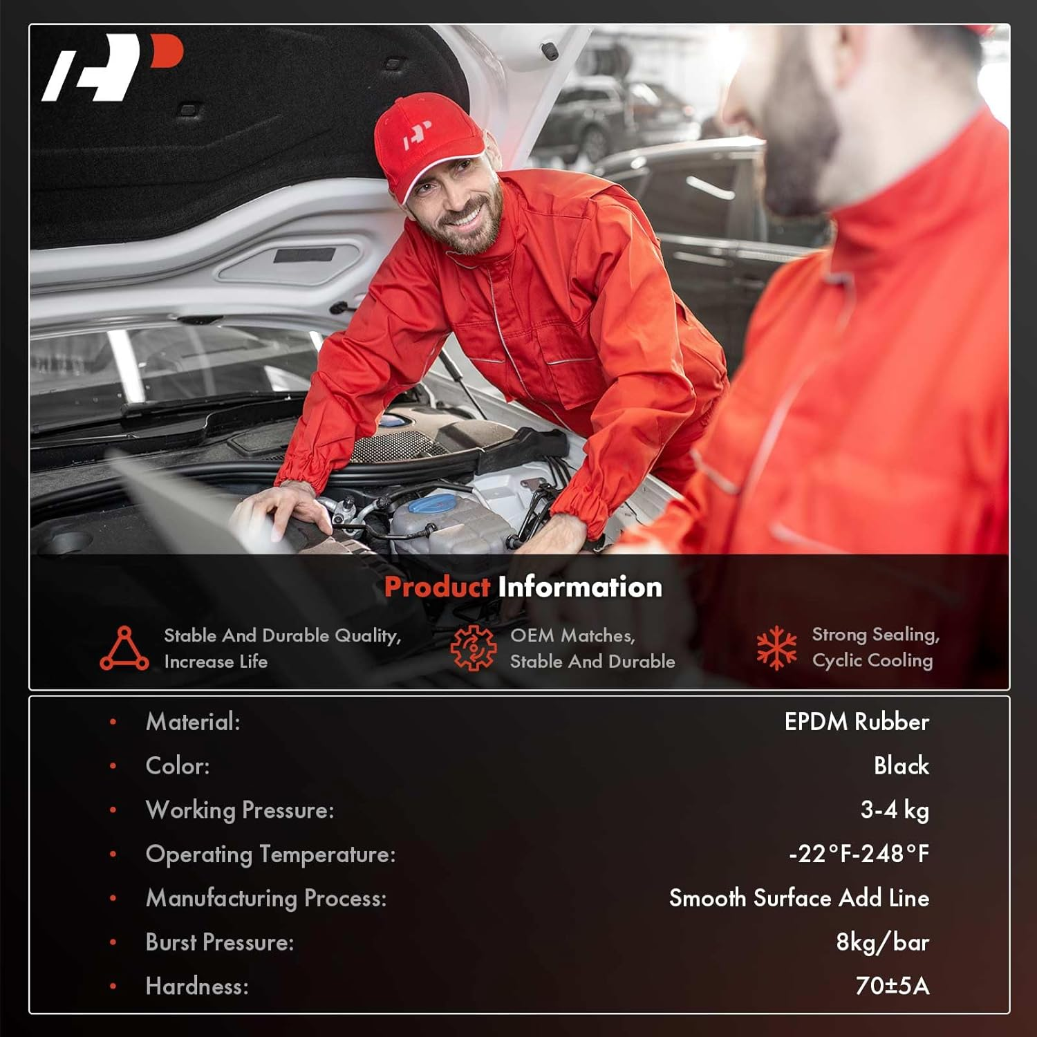 A-Premium Radiator Coolant Hose Front Compatible with BMW F10 528I 2009 2010 2011 2012 2013, 2.0L 3.0L 4.4L, Replace# 17127578399 image number 5