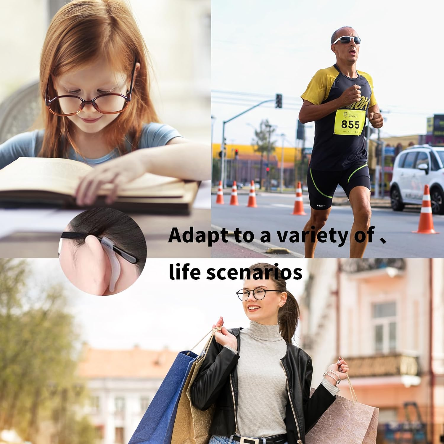 12 Pairs Silicone Elastic Eyeglass Ear Grips That Are Comfortable and Anti-Slip for Sunglasses Reading Glasses Eyewear image number 6