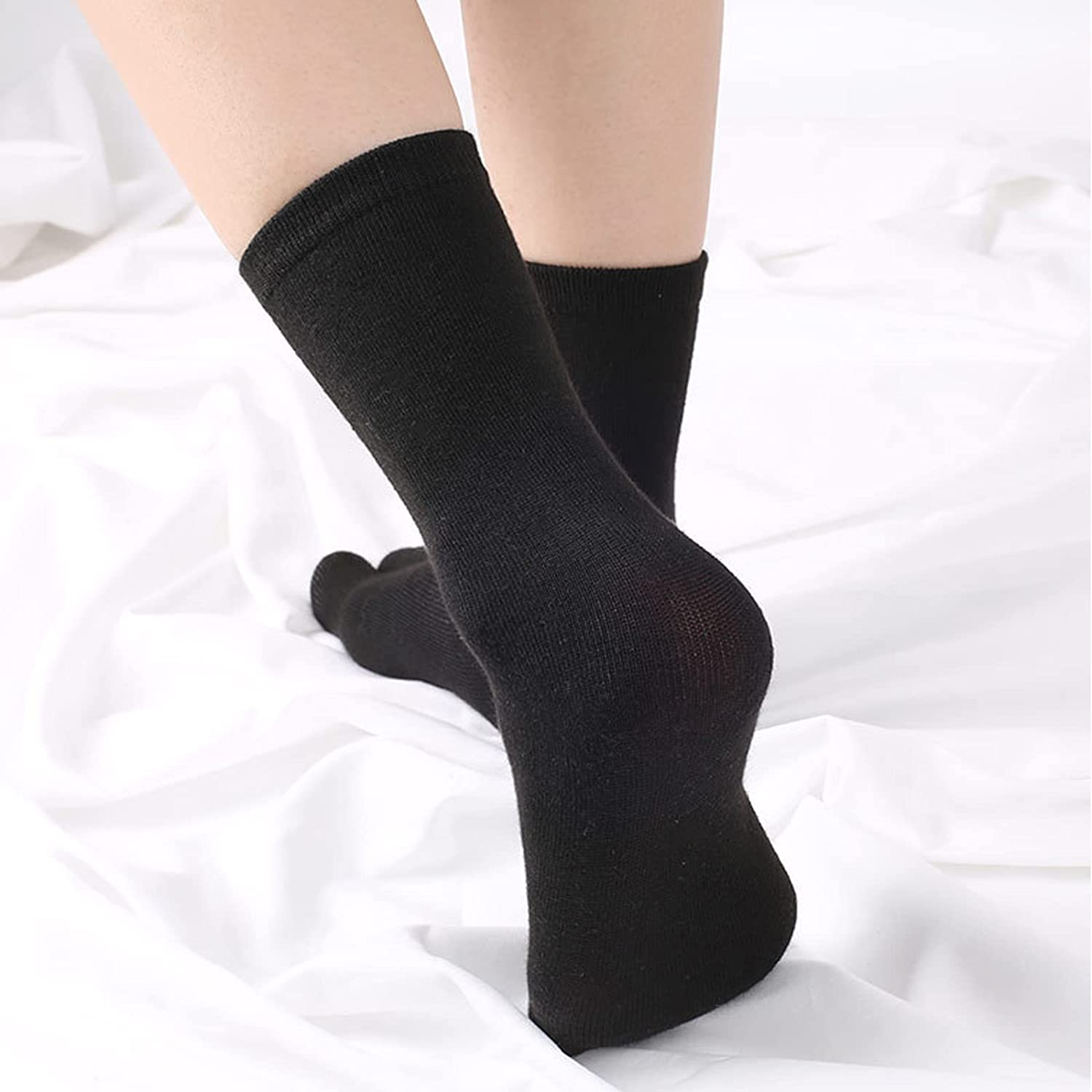3PCS Split Toe Womens Tabi Socks Japanese Socks Split Toe Womens Flip Flop Socks for Men Women - 3Xblack image number 4