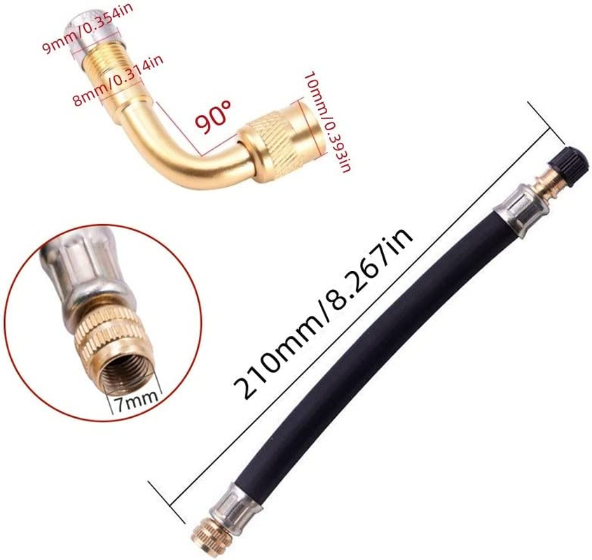 Flexible Rubber Tyre Valve Extensions Adapter Flexible Tire Valve Extension,4Pcs Tyre Valve Extension Wheel Truck Van Lorry Adapter,Flexible Tyre Valve Adaptor Flexible Extension Tire Valve Adaptor image number 2