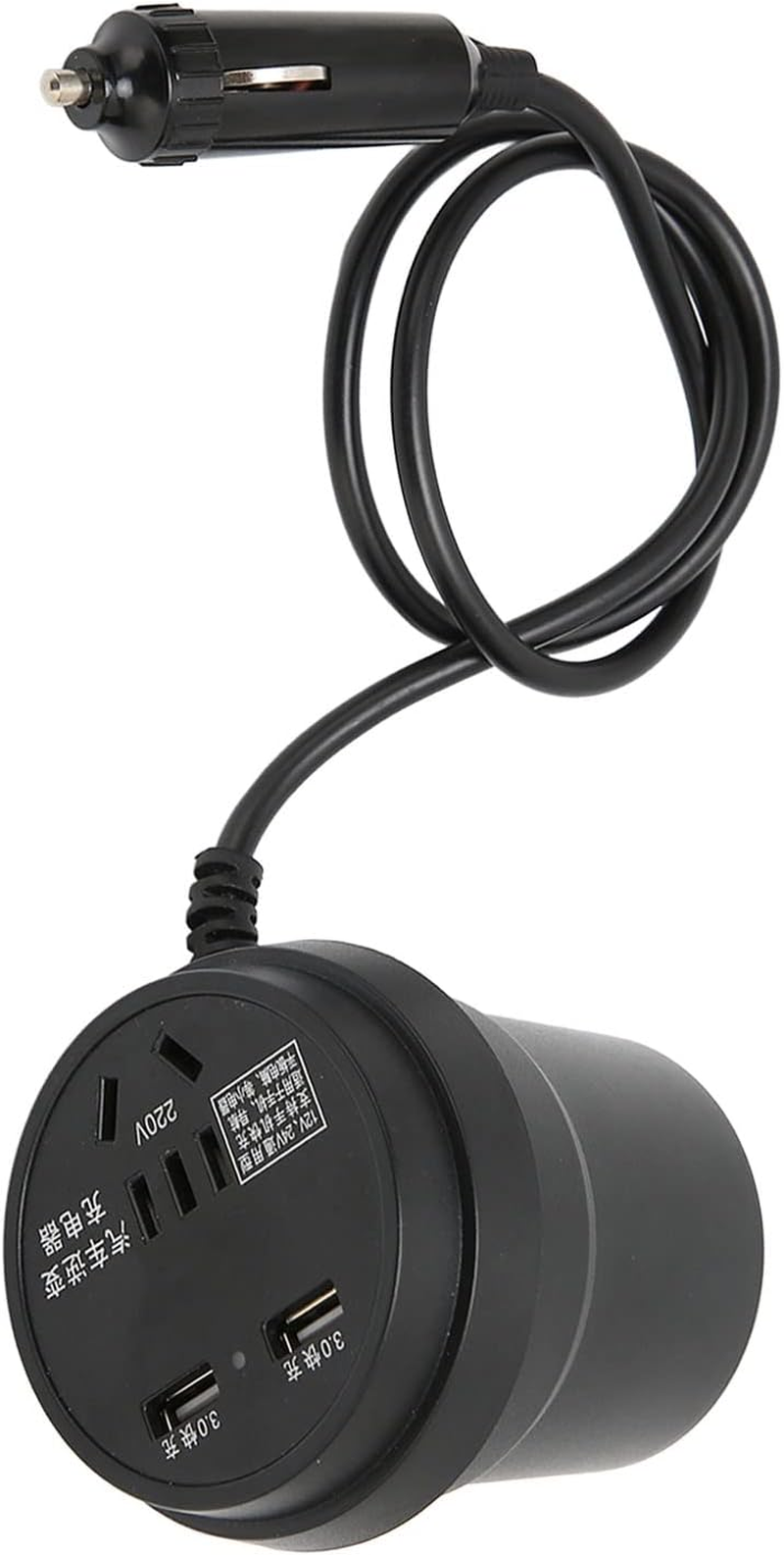 150W Car Power Inverter, DC 12-24V to AC - Converter 2 USB Port Power Supply Safe Charging for Laptop, Smartphone