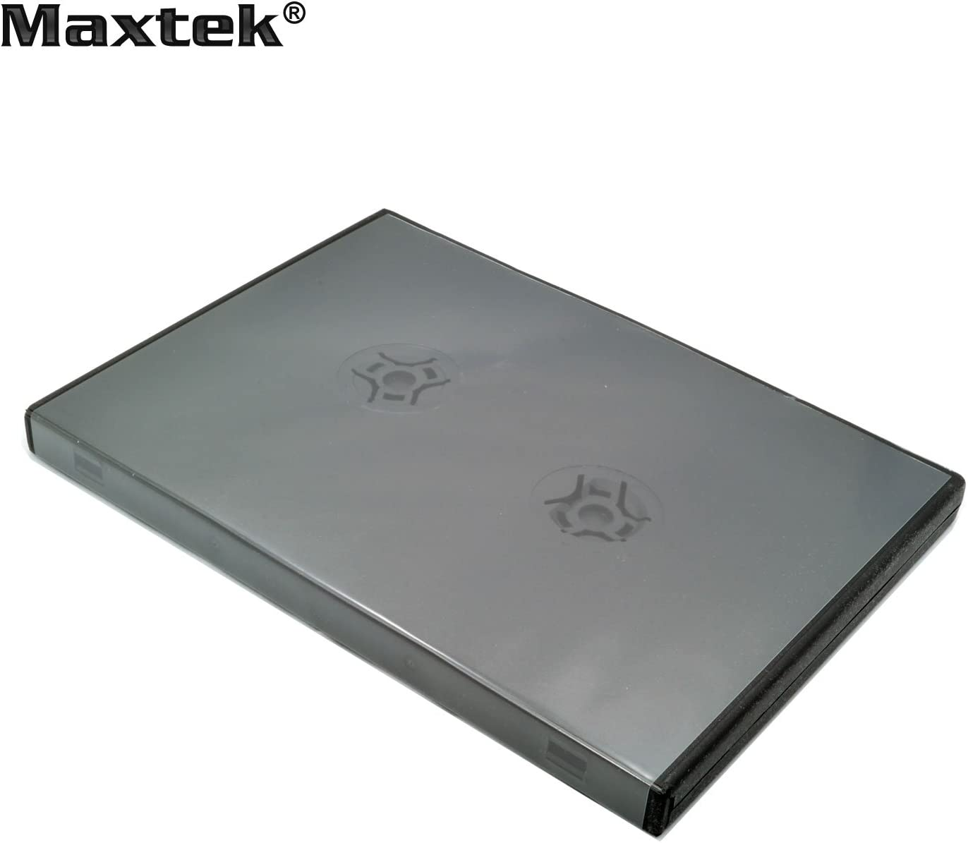 Maxtek 10 Pack Standard 14Mm Black Six (6) Disc DVD Cases with Double Sided Flip Tray and Outter Clear Sleeve image number 1