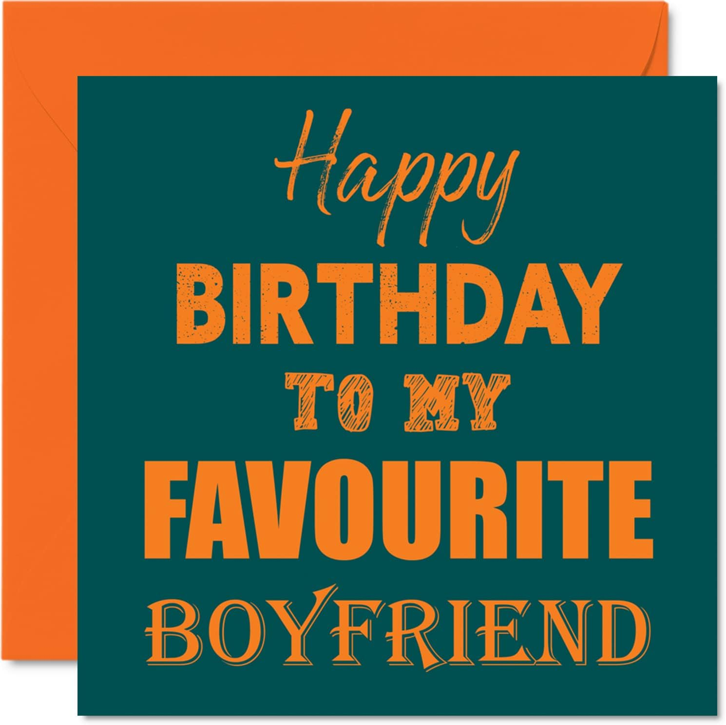 Funny Birthday Cards for Girlfriend - Happy Birthday to My Favourite - Joke Happy Birthday Card for Girlfriend from Boyfriend Partner, Girlfriend Birthday Gifts, 145Mm X 145Mm Greeting Cards