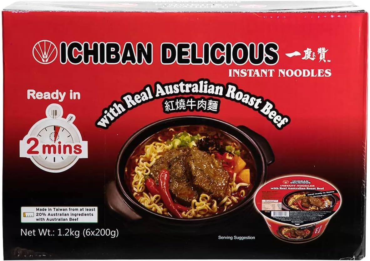 ICHIBAN ROAST BEEF SAUCE NOODLES 6X200G image number 1