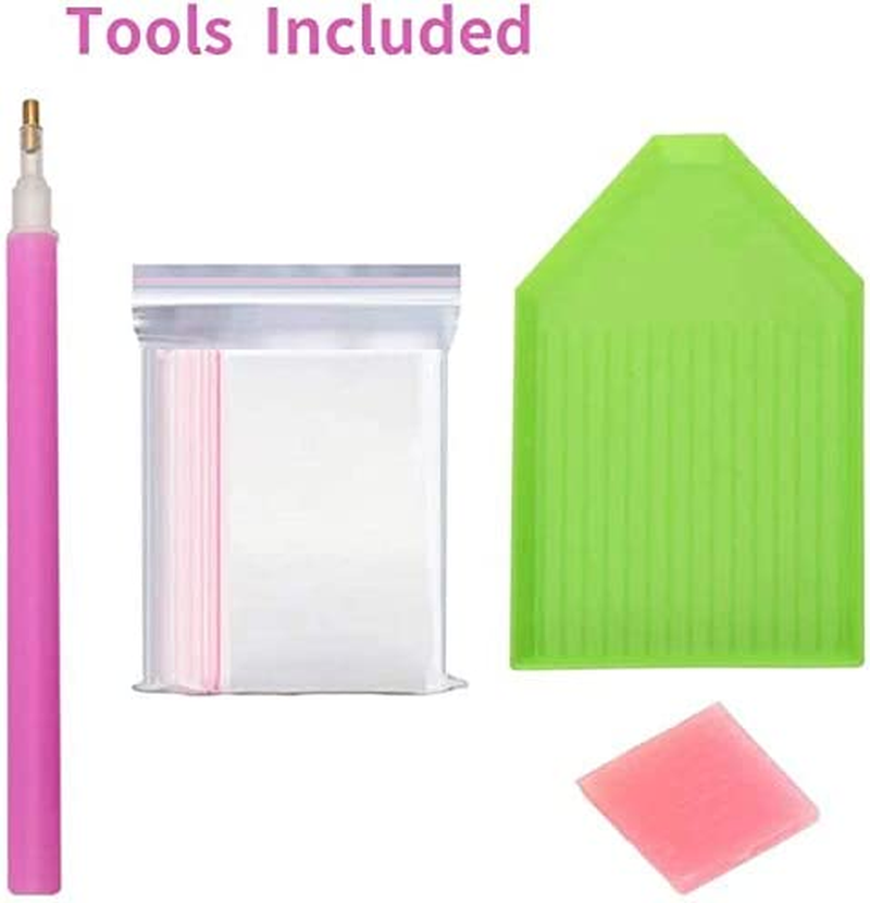 DIY 5D Diamond Painting by Number Kit, Full Drill round Crystal Rhinestone Embroidery Cross Stitch Home Wall D&eacute;cor Art Craft Canvas,Butterfly,15.75 X 11.81 Inch image number 4