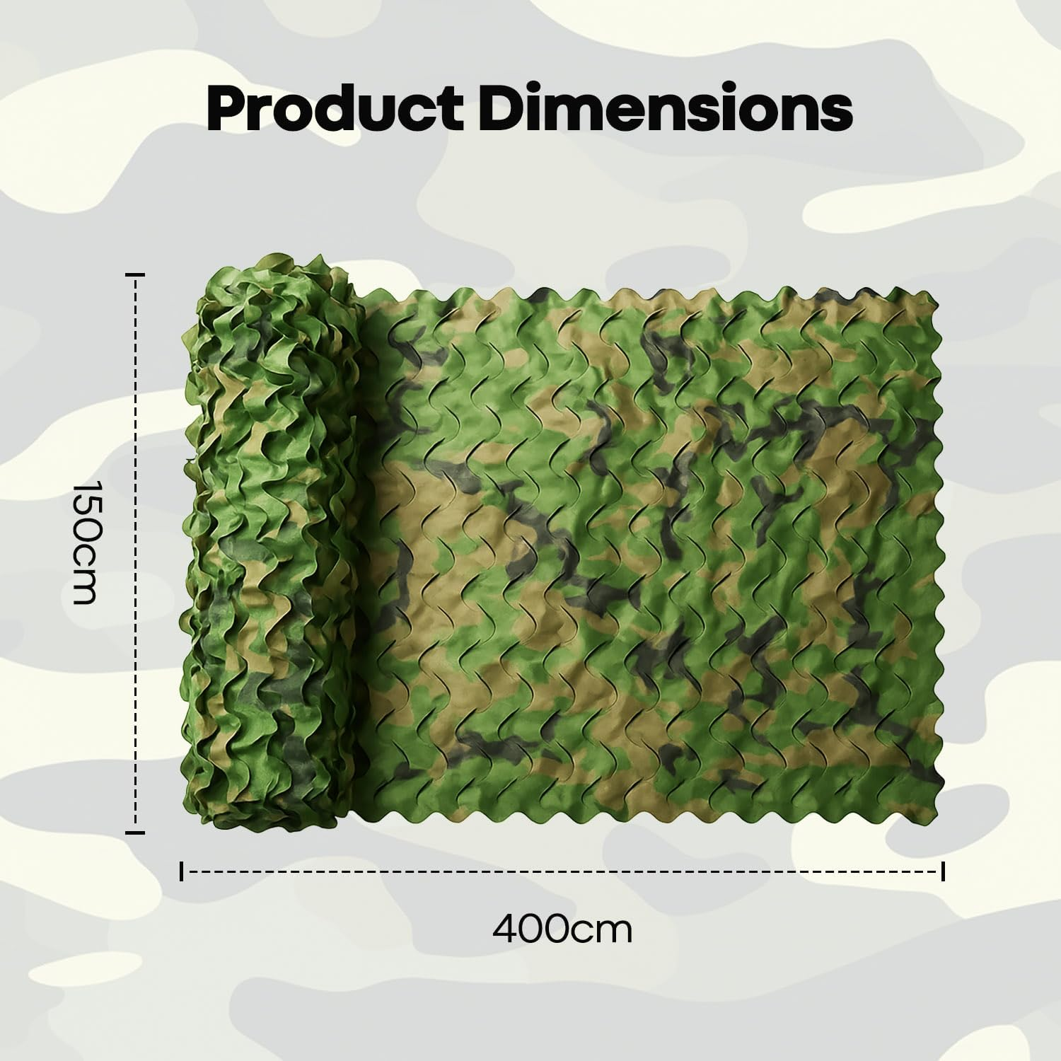Camo Netting,Camouflage Net Sunshade Mesh for Hunting Blinds,Military Decor,Garden Shade,Car Concealment,Party Backdrop &ndash; Lightweight,Durable,For Outdoor Use image number 3