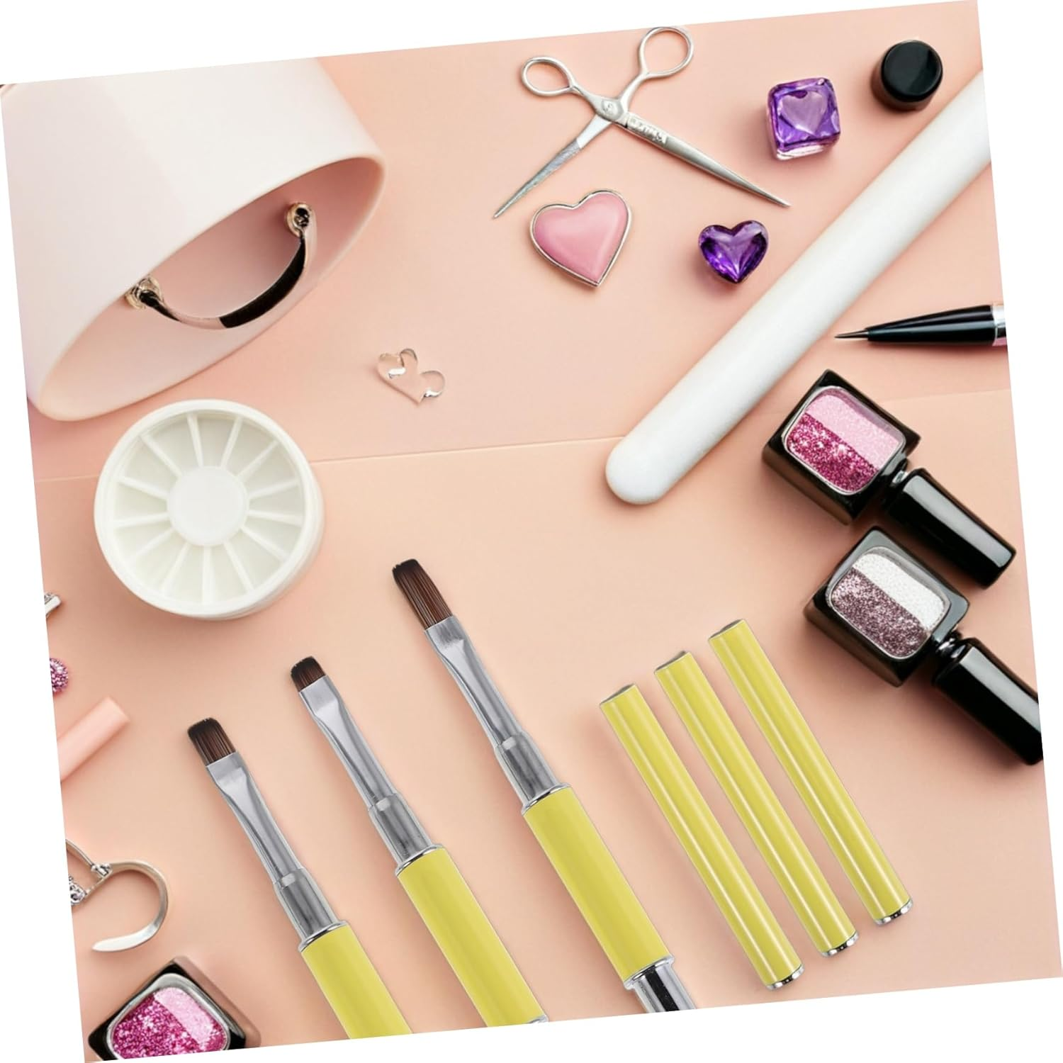 Gatuida 3Pcs Dual Ended Nail Art Brush for Salon and Personal Use and Sculpting Pens for Precise Drawing and Nail Design for Smooth Application and Easy Cleaning image number 4