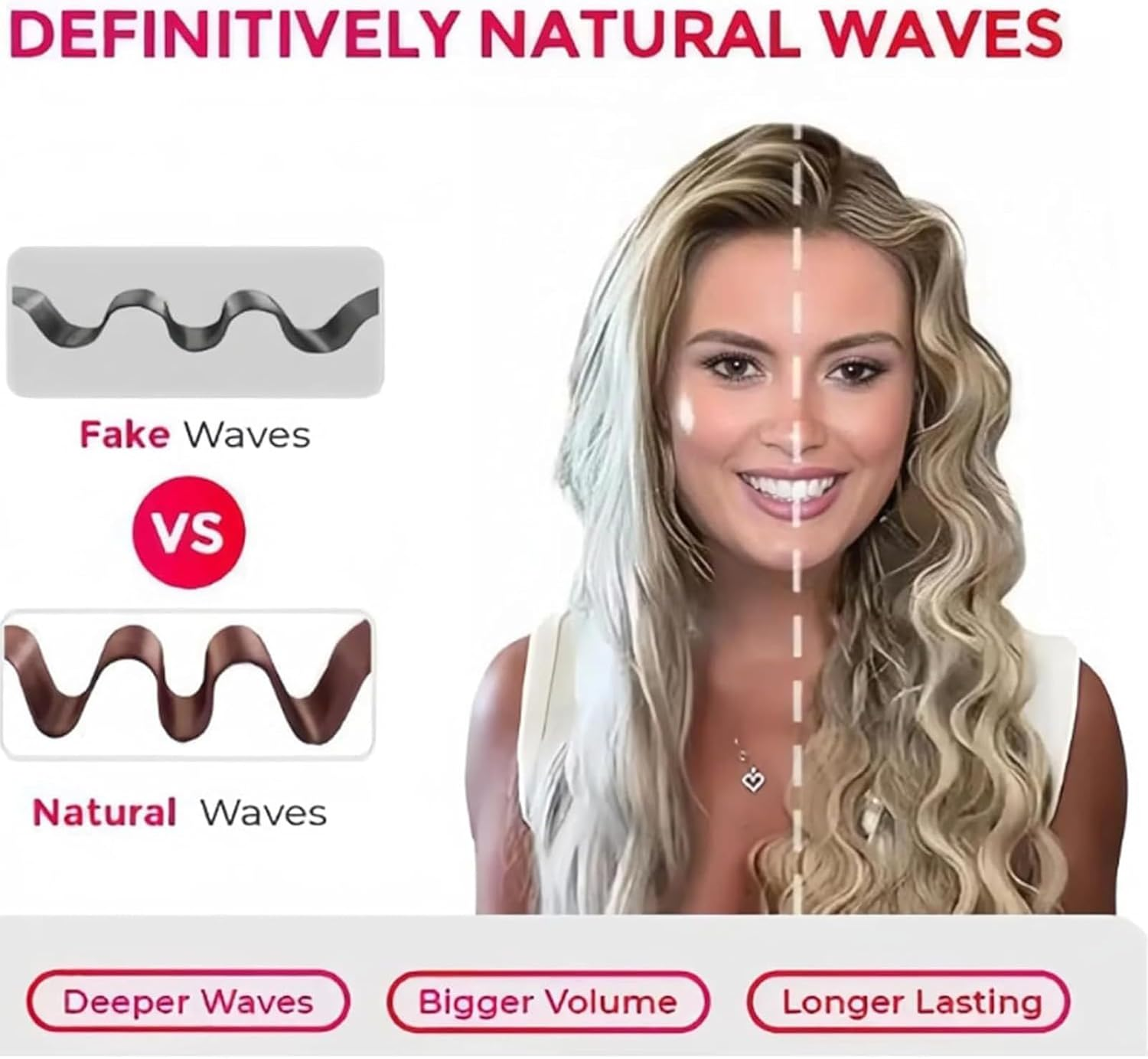 Hair Curling Iron,Negative Ion French Curling Wand | Fast Heating Hairdressing Tool for Women Girls Date Night Dance Party Salon Travel Vacation Wedding Hairstylist College Students image number 4