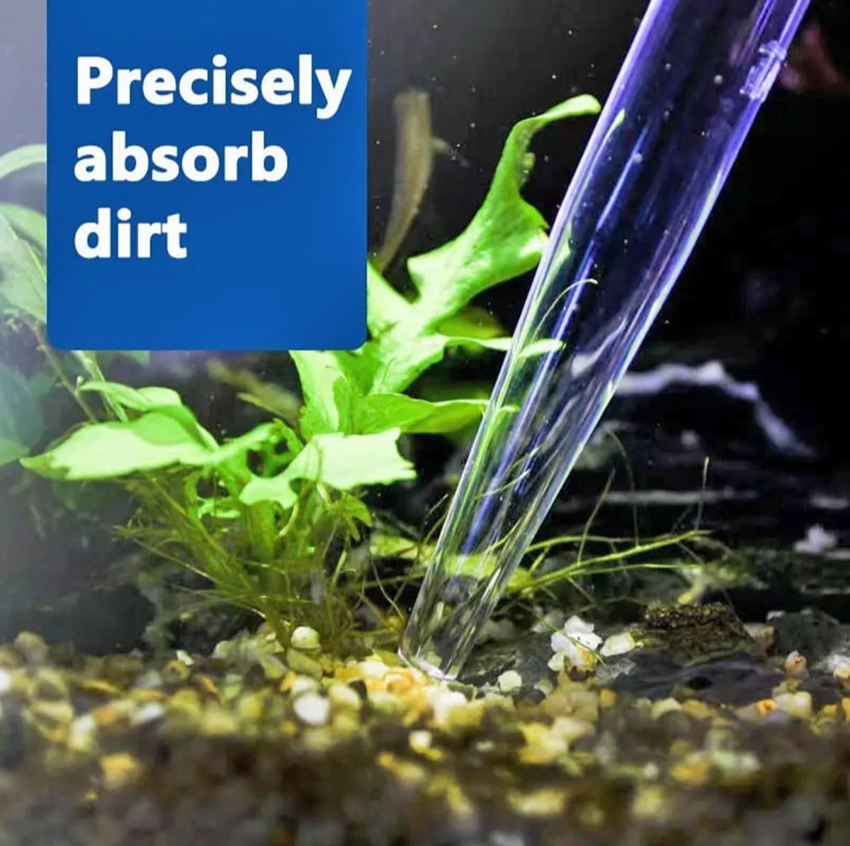 Long Manual Fish Tank Cleaner Water Changer Aquarium Dropper,Fish Tank Cleaning Waste Remover, Aquarium Clean Pipette Dropper, Mini Aquarium Gravel Cleaning Straw, Blue Fish Tank Rock Cleaner Tools (45CM) image number 3