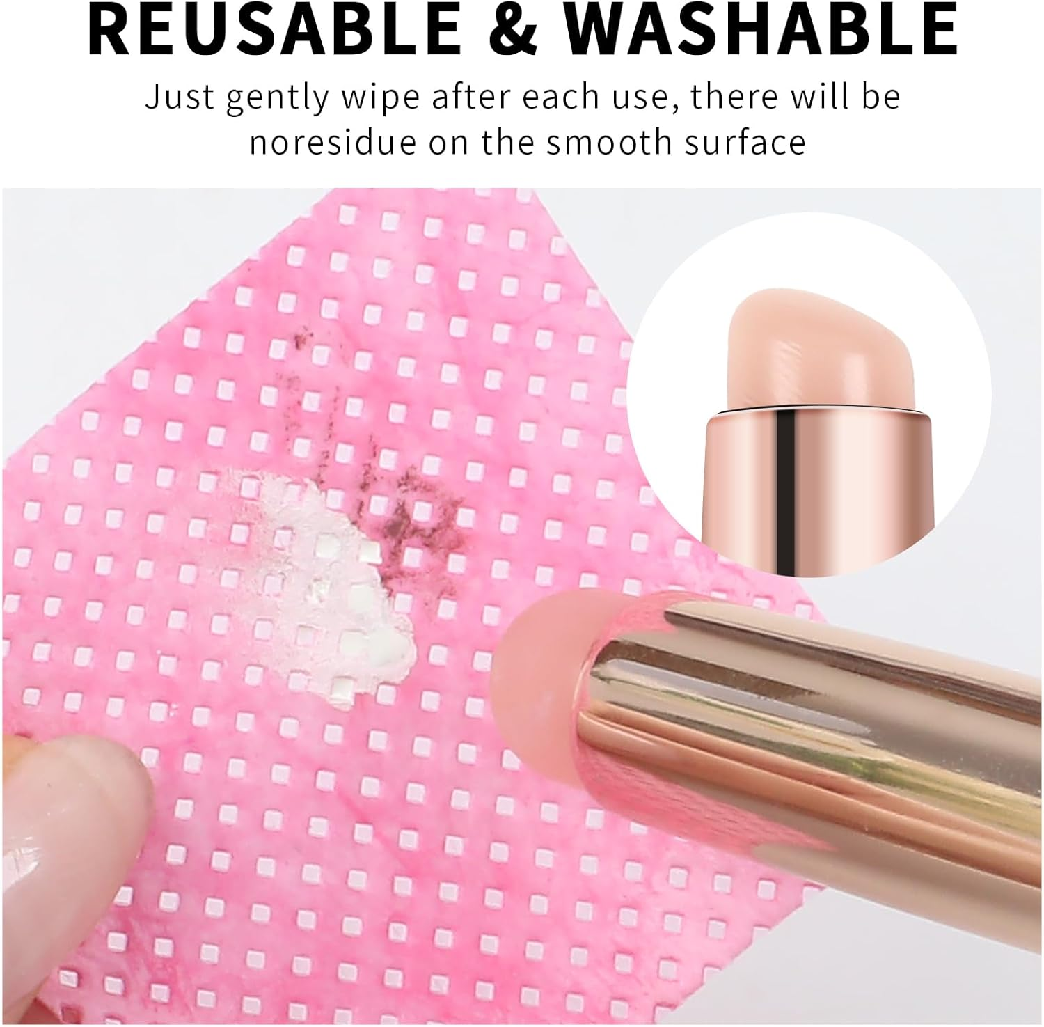 BQAN Nail Art Stamp Pen, Silicone Nail Art Tools for French, Ombre, Chrome Nail Design, Nail Stamping Manicure Tool 3Pcs