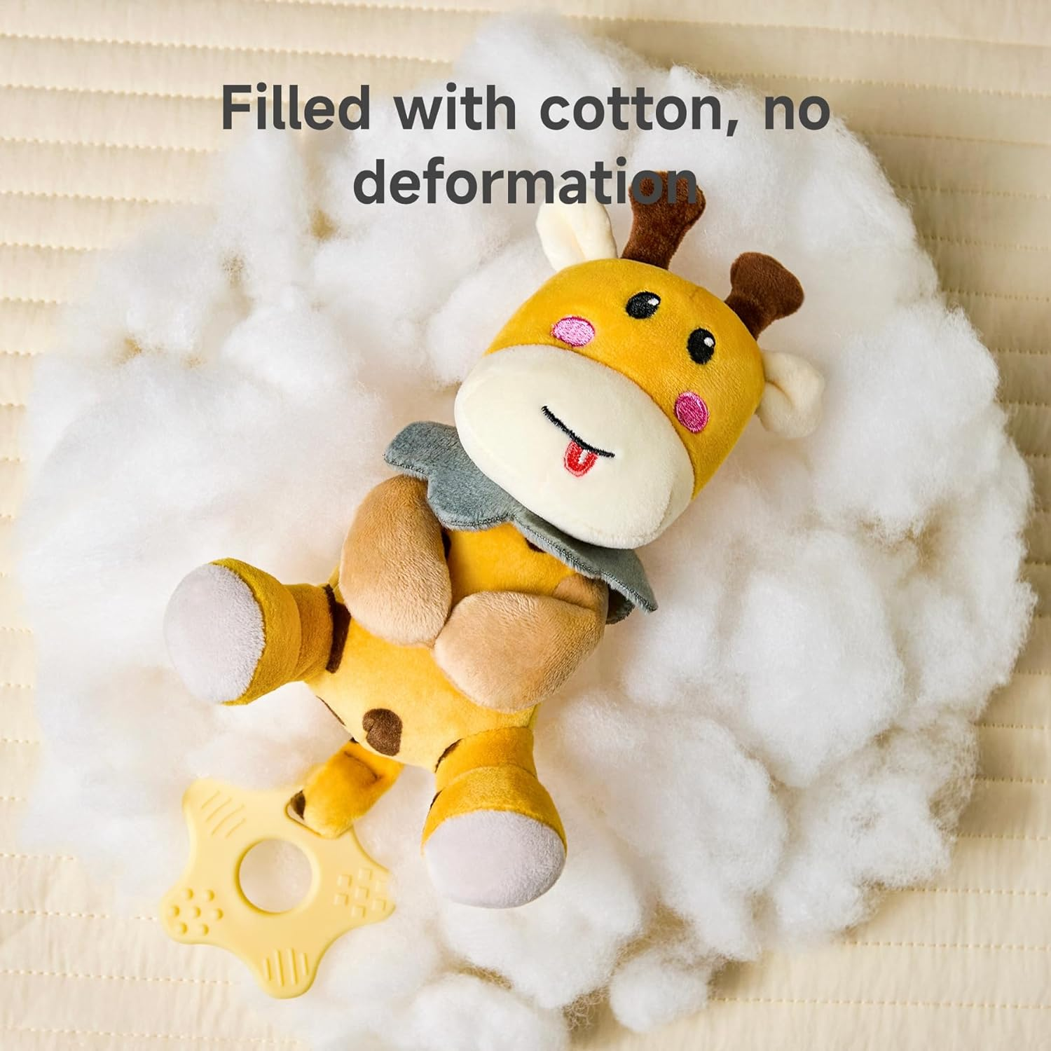 TUMAMA Baby Rattles 0-6 Months, 3Pcs Infant Boy Toys Rattles for Babies 0-6 Months, Super Soft Plush Rattles Sensory Toys for Newborn Gift image number 2