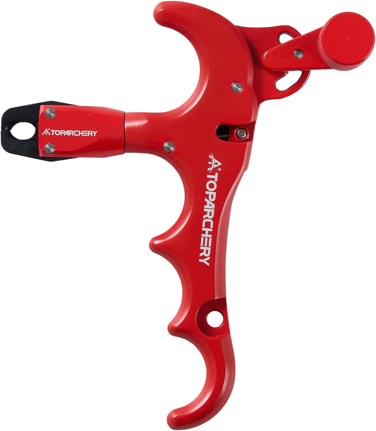 TOPARCHERY Compound Bow Release Archery Release Aids Thumb Release 360&deg;Rotating Bow Release, 4 Finger Bow Release, Aluminum, Compound Bow Accessories