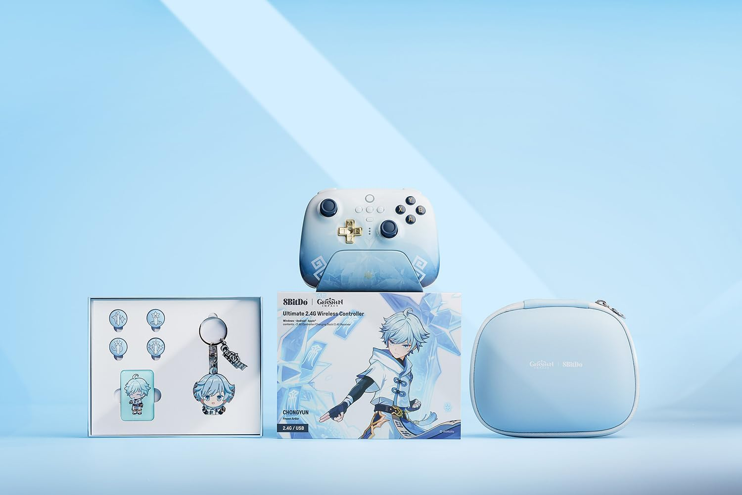 8Bitdo Ultimate 2.4G Wireless Controller for PC, Android, Steam Deck, and Apple - Chongyun Edition (Officially Licensed by Genshin Impact) image number 5