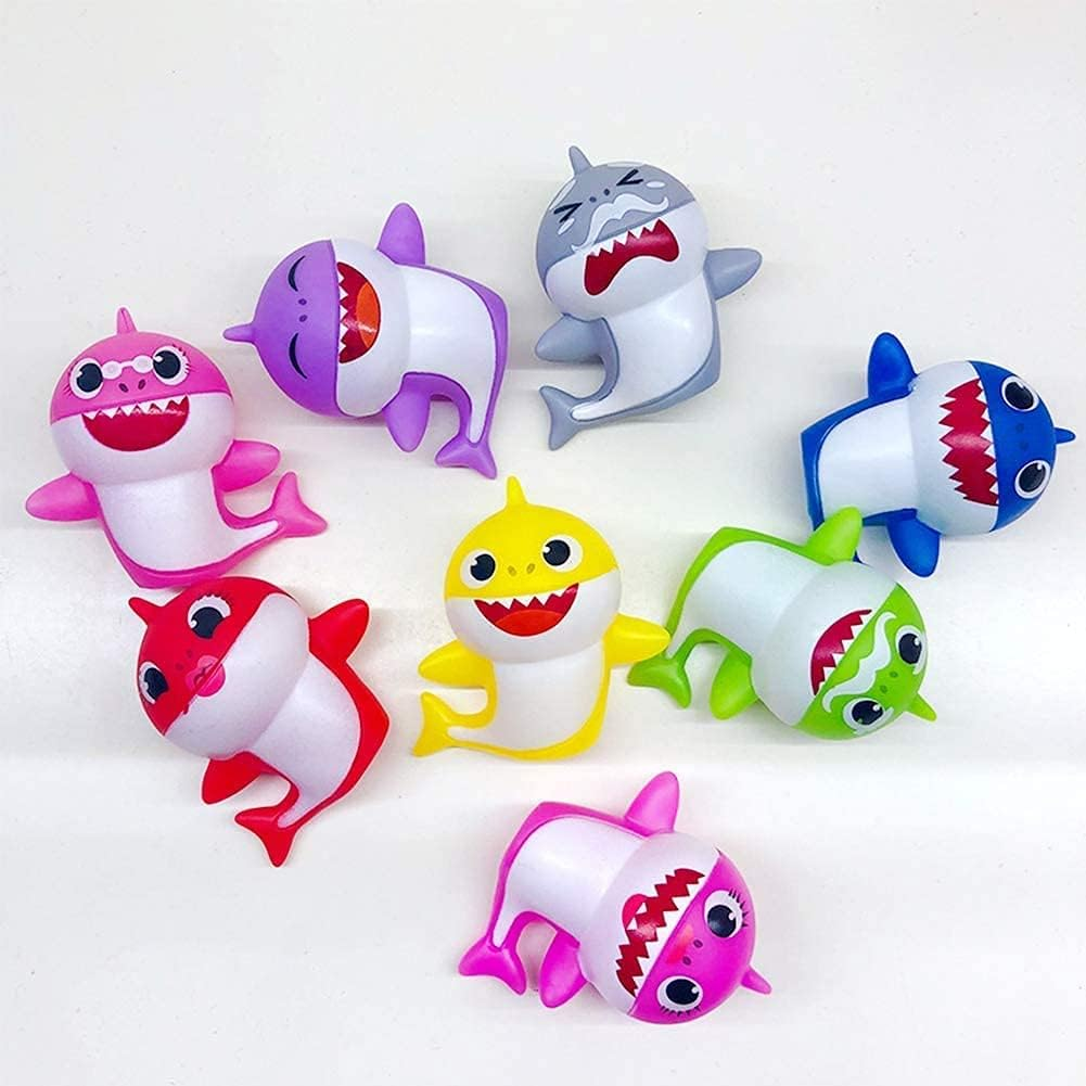 8 Pack Little Shark Cake Toppers - Shark Cake Decorations for Kids' Birthday Party or Baby Shower image number 5