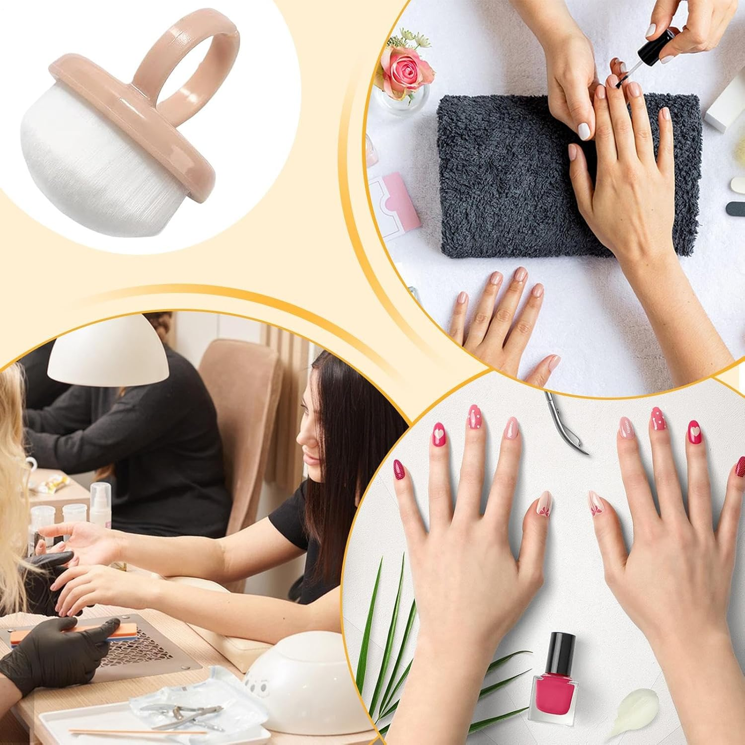 Nail Dust Brush - Nail Prep Manicure Brush Powder Remover,Portable Manicure Tools Pedicure Duster for Indoor Home Outdoor Travel Vacation image number 2