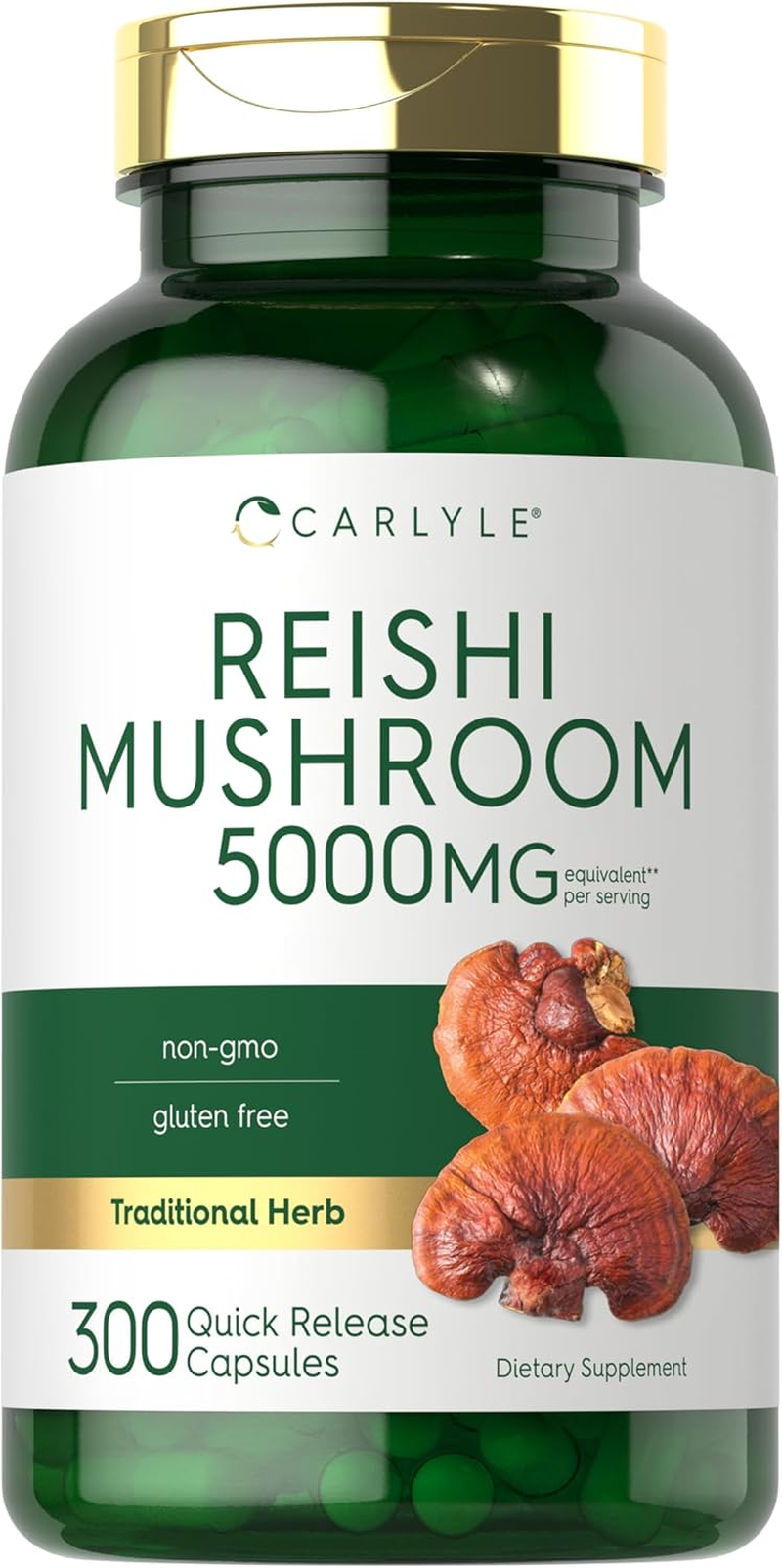 Reishi Mushroom Capsules 2500Mg | 300 Count | Non-Gmo, Gluten Free Reishi Mushroom Extract | by Carlyle image number 5