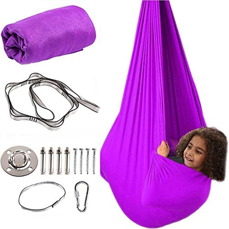 Sensory Swing for Kids with Special Needs (Hardware Included) Therapy Swing Cuddle Swing Indoor Outdoor Kids Swing Hammock for Child & Adult with Autism, ADHD, Aspergers, Sensory Integration