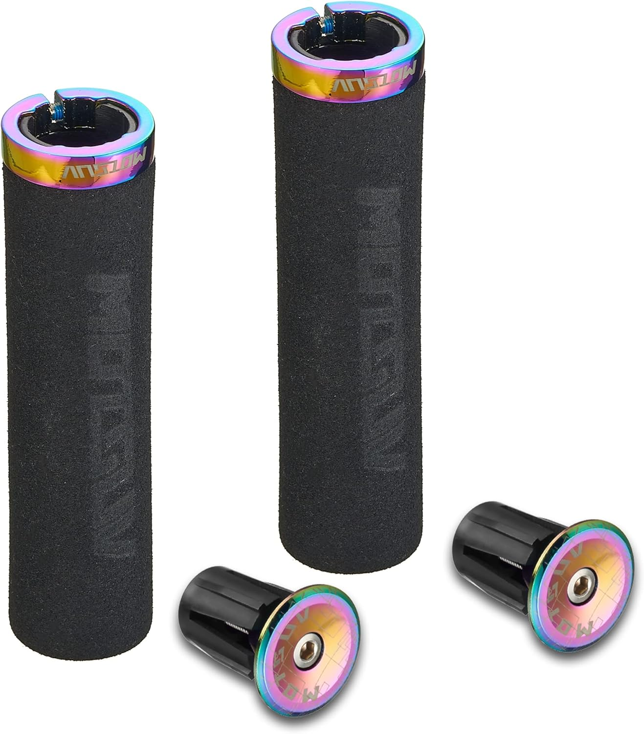 Bike Grips Foam Single Lock on Bicycle Handle Bar Soft Comfortable Non-Slip Bike Handle Grips for BMX Mountain MTB Beach Cruiser Scooter