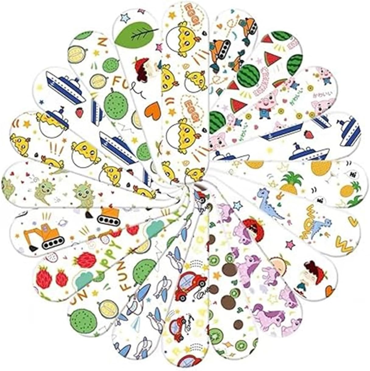 120-Pack Bandages - Waterproof and Breathable, Hypoallergenic, Latex-Free - Various Cute Cartoon Designs, Breathable Bandages Protect against Scrapes and Cuts. image number 6