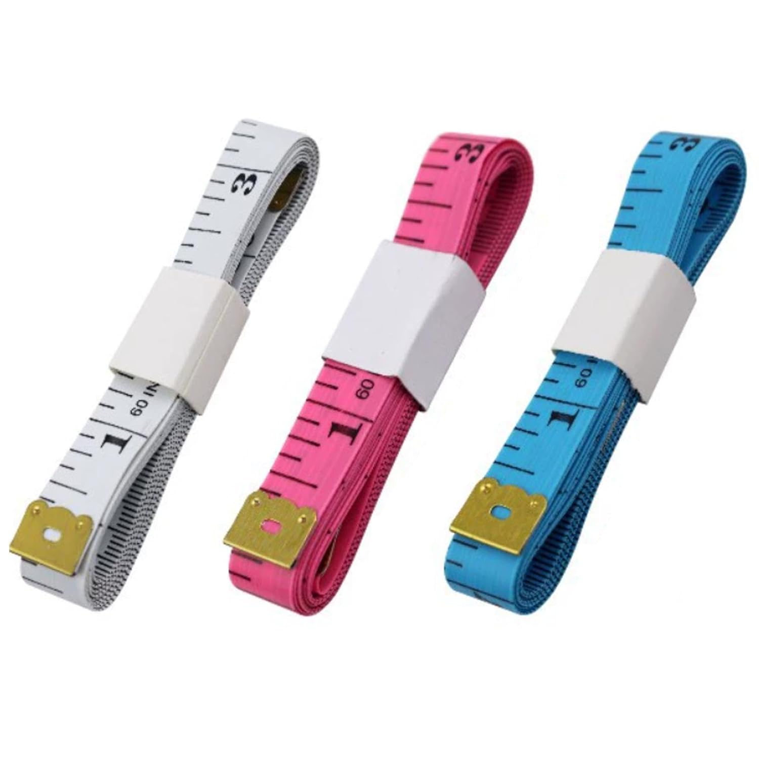 Body Measuring Tape, 3 PCS Dual Sided Soft Tape for Body Sewing Fabric Tailor, 60Inch/150Cm, 3 Colors image number 1
