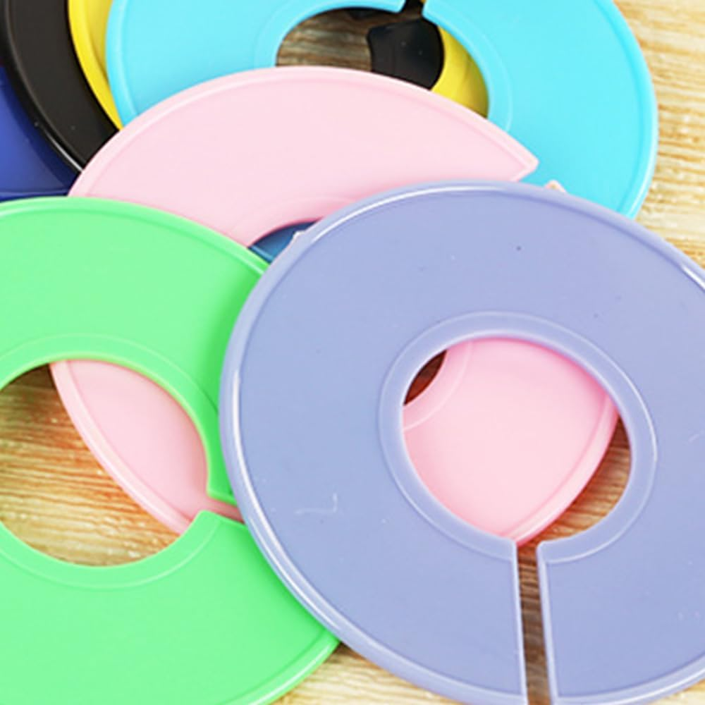 Closet Dividers for Hanging Clothes, 10 Pieces, round Plastic Rack Labels, Clothing Size Markers