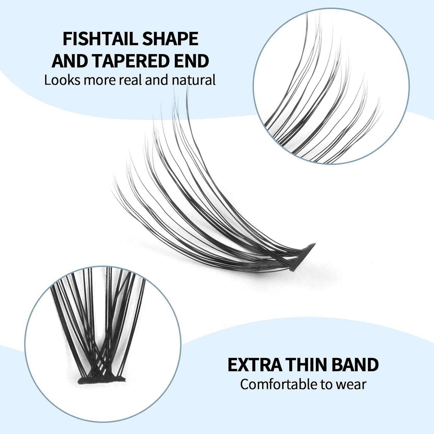 MAGEFY False Eyelashes 240 Bundles 30D Eyelashes 8-16Mm Soft Eyelashes Extension and Fishtail Eyelashes Made at Home image number 2