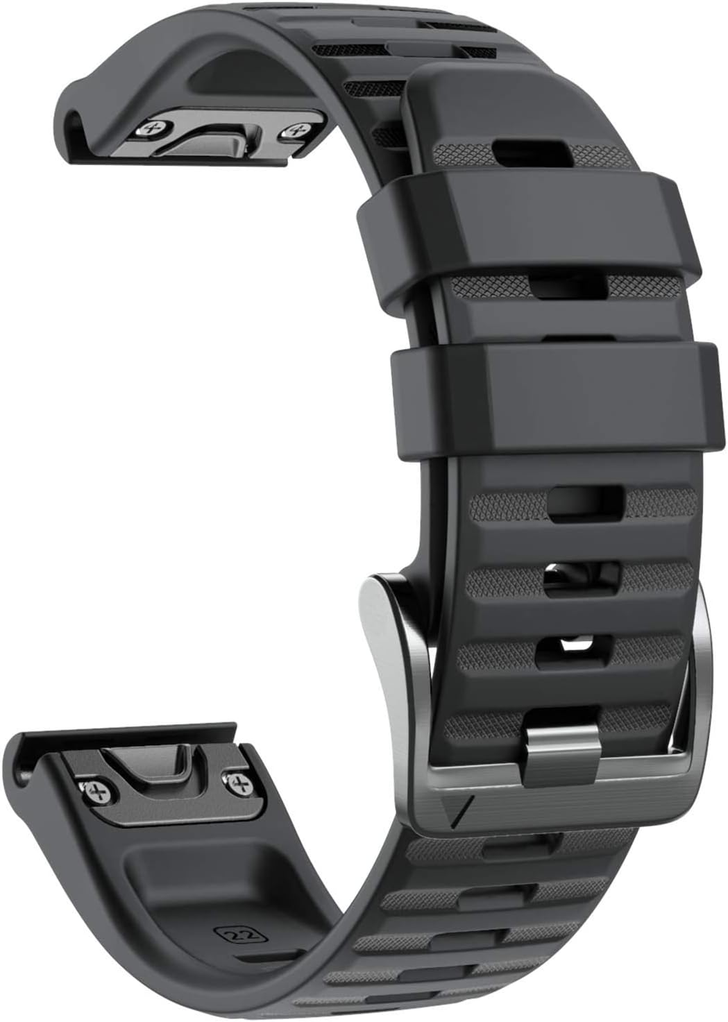 ANCOOL Compatible with Fenix 6/Fenix 7 Bands 22MM Quickfit Silicone Watch Band Replacement for Fenix 8 47Mm/7 Pro/6 Pro/5/5 Plus/Approach S60/S62/Quatix 6 (Black) - Black image number 5