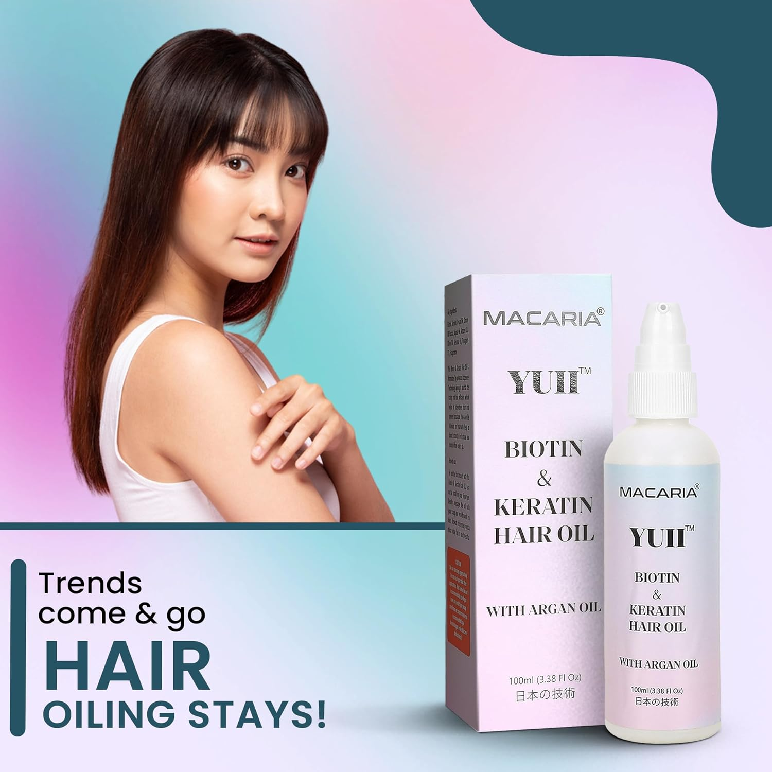 YUII Hair Oil Biotin Keratin & Argan Oil image number 1