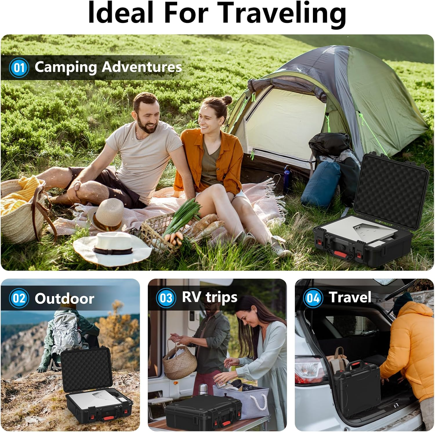 Starlink Mini Case, Waterproof Hard Case Fits Starlink Mini Dish, Portable Travel Case with Precision Cut Foam for Starlink Mini Accessories, IP67 Waterproof, Ideal for Travel and Camping image number 5