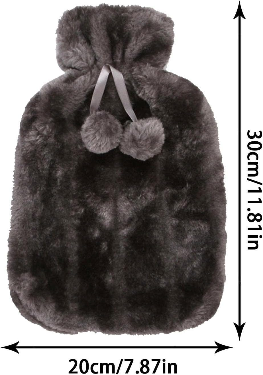 Water Bottle Softcover,2 Liter Ultra Soft Faux Plush Fur Hot Water Bottle Cover - Hot Water Bottle Cloth Helps Relieve Muscle Aches Menstrual Cramps 6-8 Hours to Keep Warm Helves image number 3