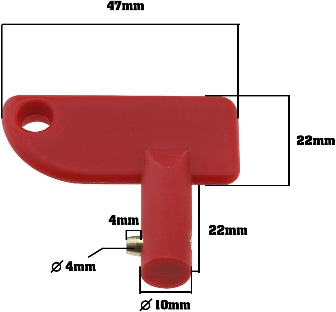 Emagtech 8PCS Car Battery Isolator Switch - Battery Cut off Switch with Replacement Key for Car, Boat, Modified Yacht image number 1