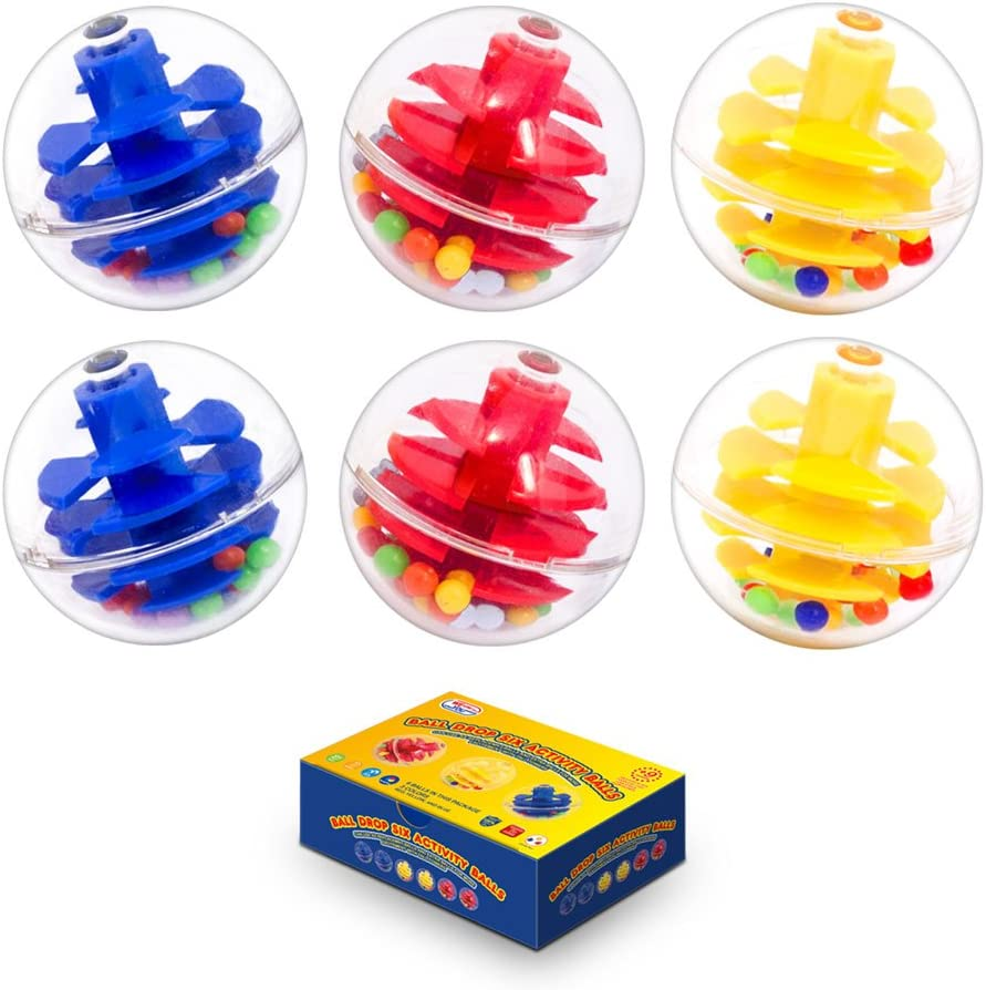 Weofferwhatyouwant 6 Rattle Balls for Ball Drop Toys &ndash; 1.8&rdquo; Clear Safe PC Plastic Replacement Balls for Toddlers, Sensory STEM Play, Baby Ball Ramp Add-On, Durable Activity Balls Ages 9M+ image number 6