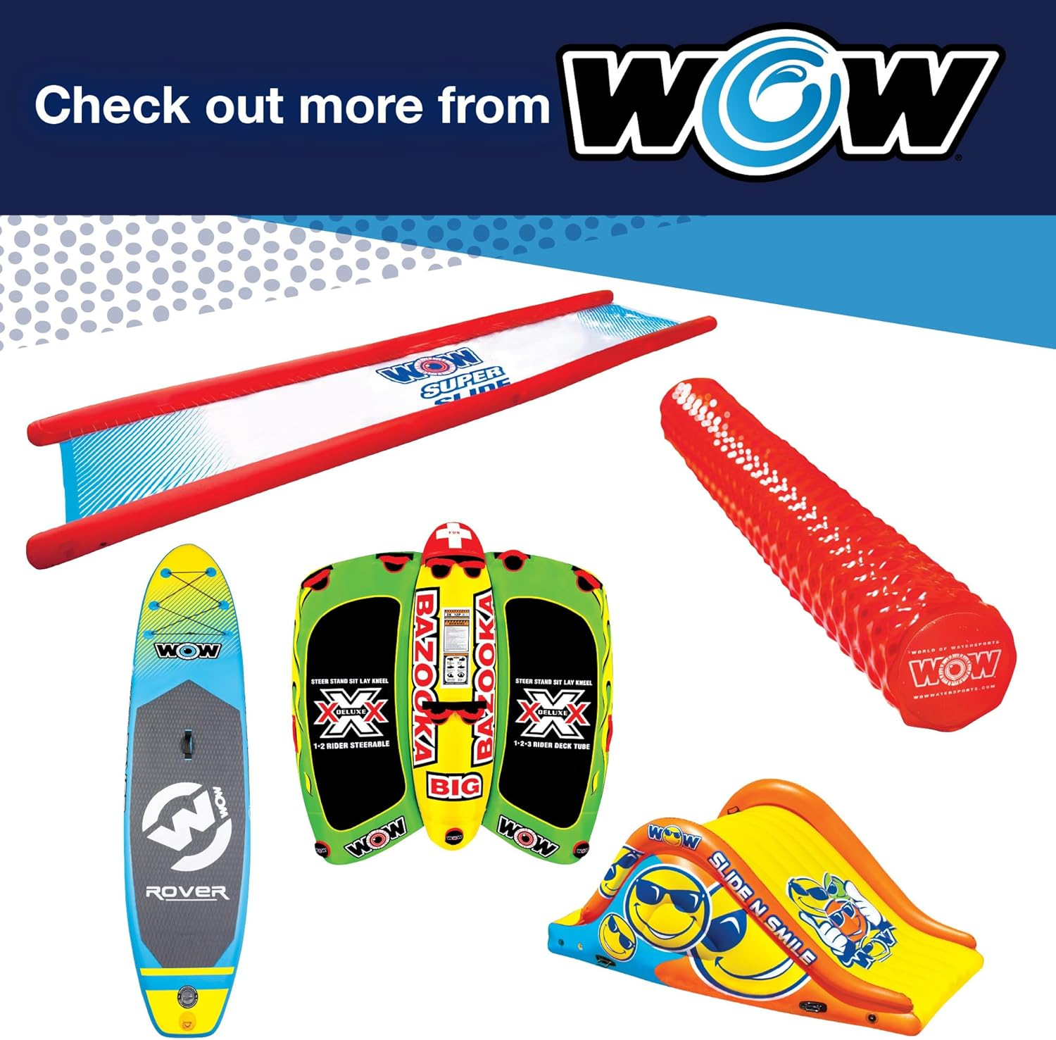 Wow Sports World of Watersports Ace Racing Boat Tube 1 Person Inflatable Towable Tube for Boating, 15-1120 image number 4