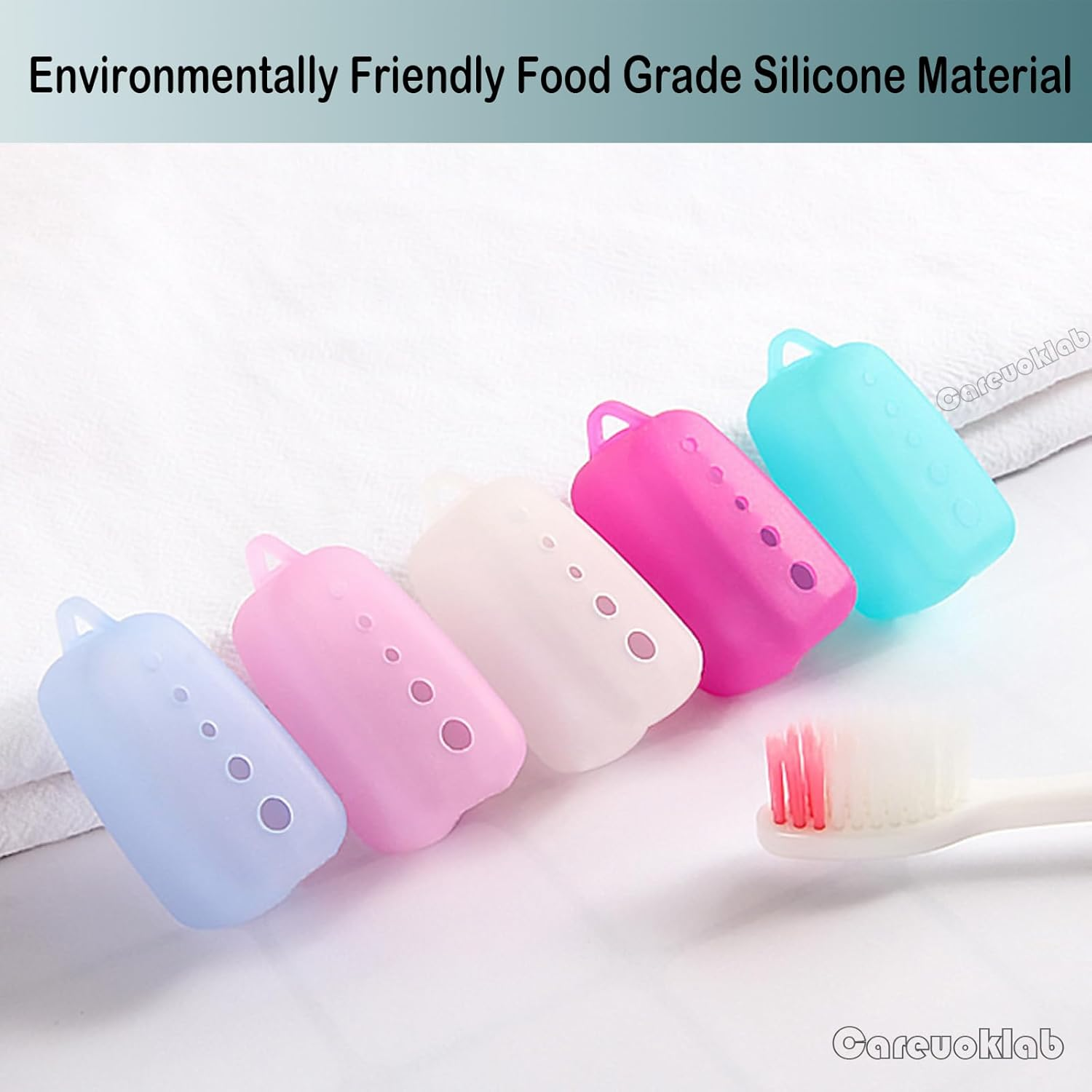 10 Pcs Silicone Toothbrush Head Cover, Electric Toothbrush Protector Cap, Portable Toothbrush Pod Protection Case for Home, Outdoor, Travel image number 3