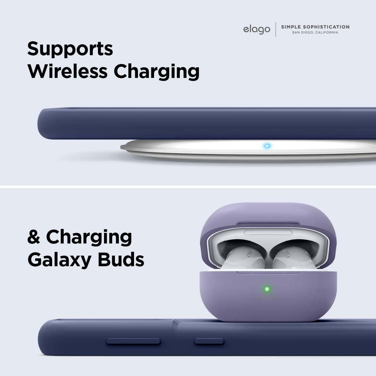 Elago Silicone Case Compatible with Galaxy S21 Ultra Case Cover - Premium Liquid Silicone, Raised Lip (Screen & Camera Protection), 3 Layer Structure, Full Body Protection (Jean Indigo)