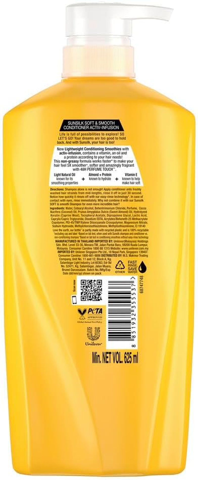 Sunsilk Smoothing Conditioner 625 Ml image number 2