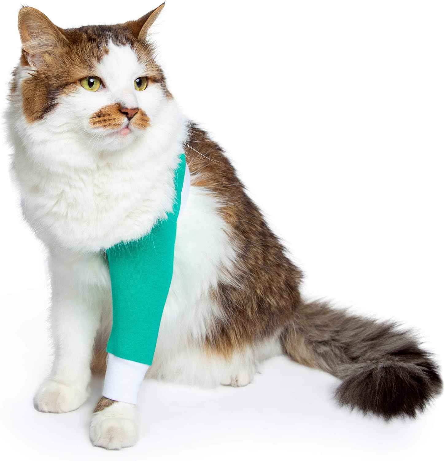 Shoulder Protective Sleeve for Dogs - E-Collar Alternative - after Surgery Wear - for Hot Spots, Wounds, Bandages, and Other Skin Conditions (XXL - Long Sleeve, Teal Green) image number 2