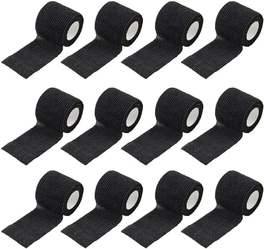 AIMALL 12PCS Self-Adhesive Cohesive Wrap Bandage Pet Vet Wrap First Tapes Multi-Sizes, Perfect for First Aid, Sports, and Animal Care image number 1