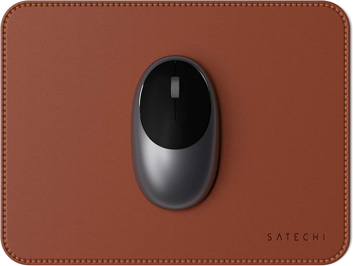 Satechi Eco-Leather Mouse Pad, 9.8" X 7.5" Ergonomic Mousepad, Waterproof Desk Mat for Computer, Laptop, Desk Accessories for Office and Home, Workspace, Gaming - Blue