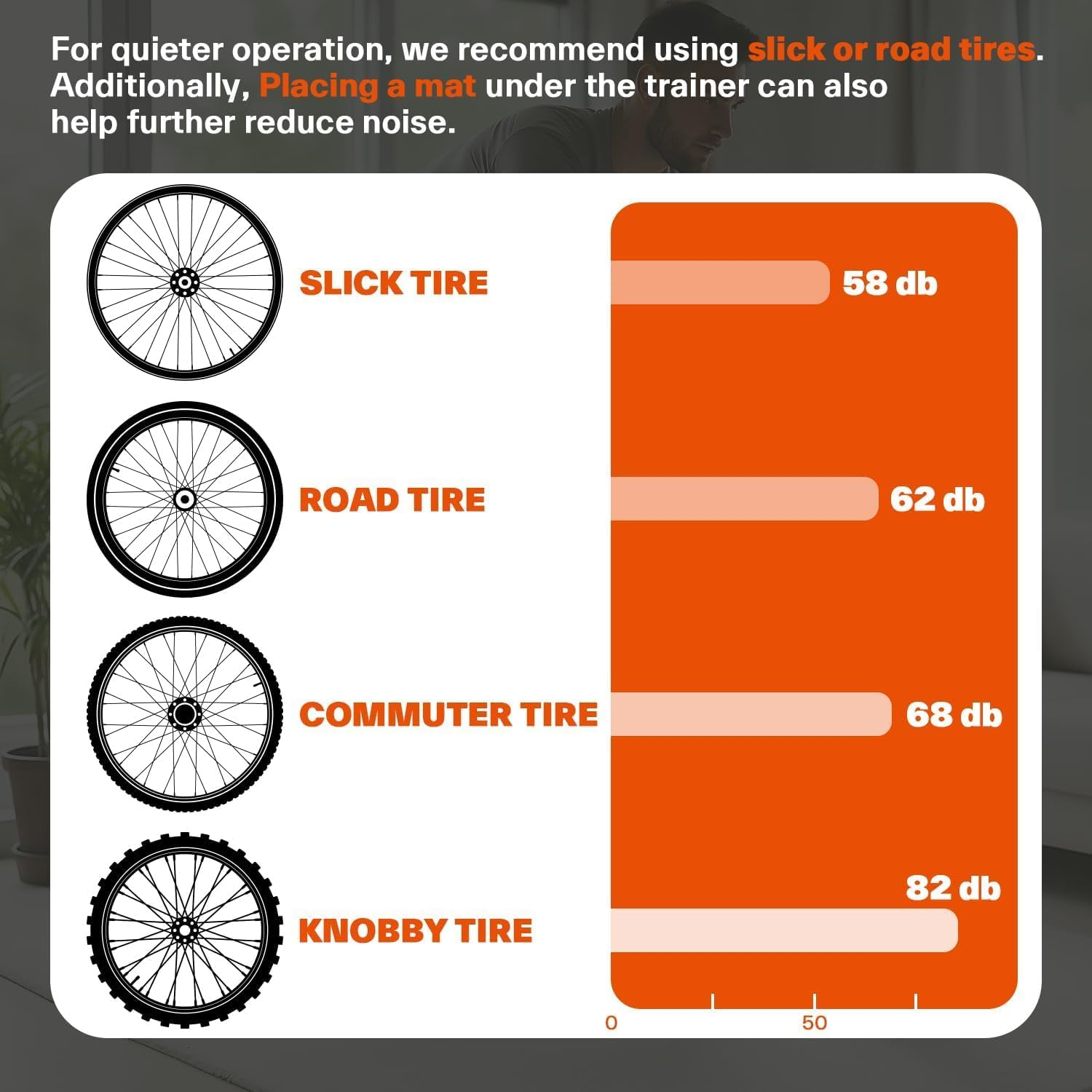 Sportneer Bike Trainer: Magnetic Stationary Bicycle Trainers for 26-28" & 700C Wheels - Adjustable 6 Level Bike Trainer Stand for Indoor Riding with Quick Release Lever & Front Wheel Riser Block - Red image number 7