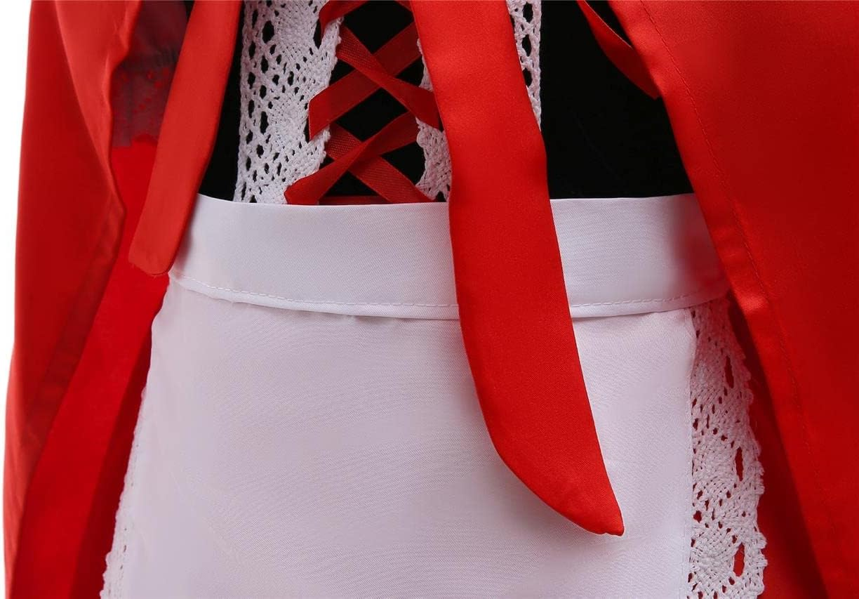 Dressy Daisy Little Red Riding Hood Fancy Dress up Costume Set with Cloak Cape for Toddler Girls Size 2 to 14 image number 4