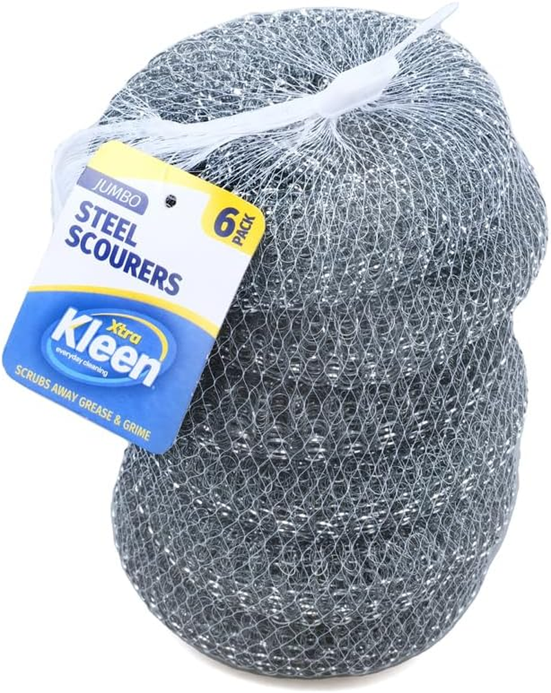 Jumbo Steel Scourer, 9 Cm Diameter (Pack of 6) image number 3