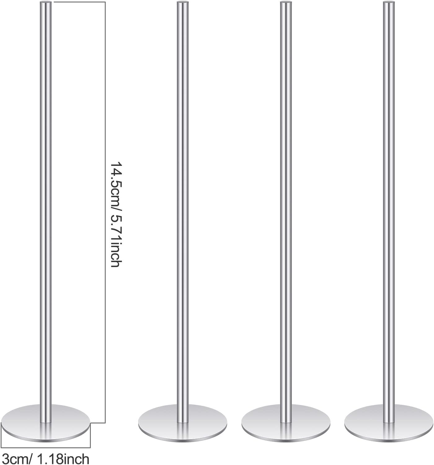 Cake Heating Rod 5.71 Inch Sliver Baking Nails for Baking Stainless Steel Heating Core for Cakes Stick Supplies(4 Pcs) image number 4