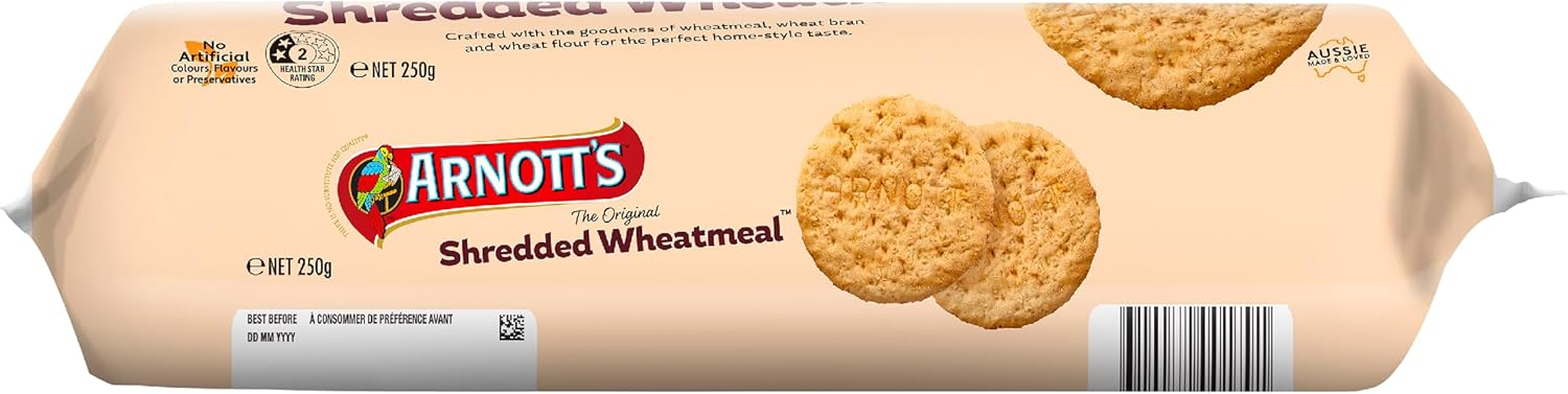 Arnott'S Shredded Wheatmeal Plain Biscuits 250G