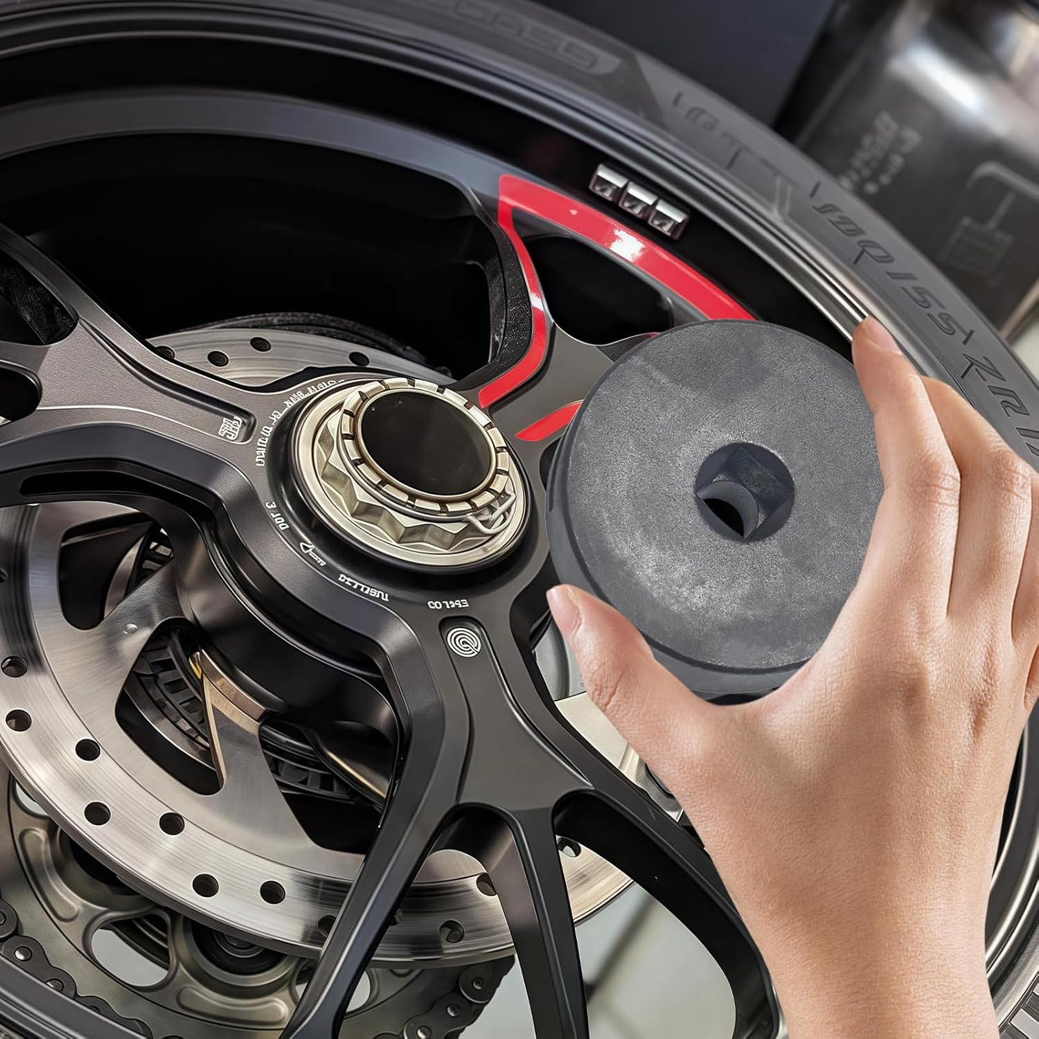 Nut for Ducati Motorcycle Axle Nut Front and Rear: Insert Axle Tool Axle Nut Socket Tool for Ducati 1098, 1198, 1199, Panigale Multistrada Diavel, SW 55 Mm and 30 Mm image number 3